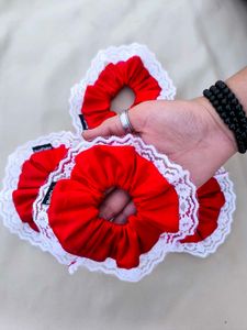 White Lace Scrunchies