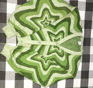 Green Pinteresty Star Cardigan