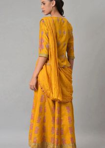 Elegant Mustard Ethnic Gown