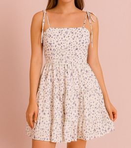Spotted White Dress