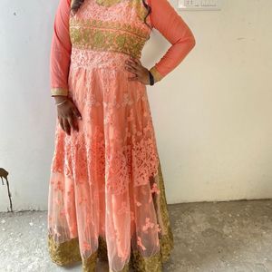 Beautiful Peach Color Gown