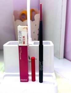 Maybelline Super Stay Lipstick & Wet N Wild Liner