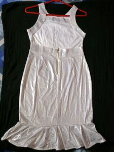 It&#39;s A Very Beautiful Silver Shiny Short Dress