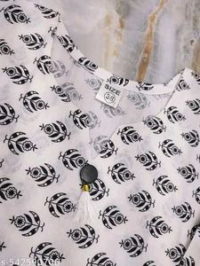White Printed Kurta