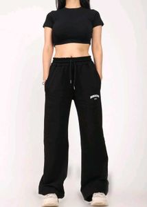 Bonkers corner Black Wide Leg Sweatpants