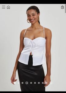 white satin top
