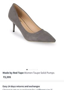 Women Taupe Solid Pumps Heels Size39..