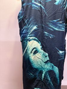 Abstract Face Print Dress