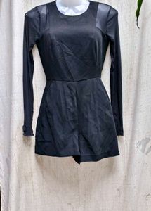 18296. Black Romper Dress