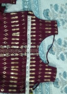 Suit With A Line Cut Plazo