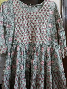 Tiered Floral Print Dress