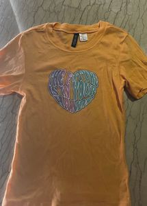 H&M Body fit Orange T-shirt