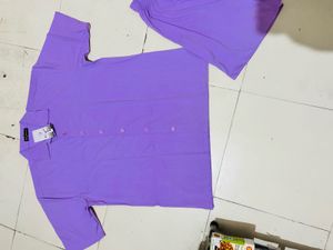 Purple Shirt &amp; Shorts Set Men Woman Both