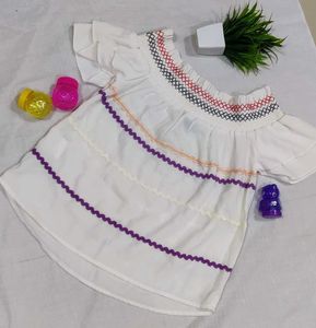 White Embroidered Top