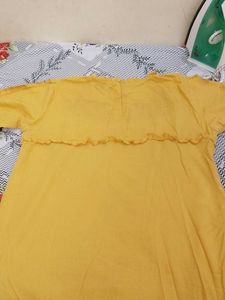 Cute Embroidered Yellow Top