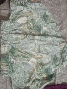 Swirl Print Cropped Shirt