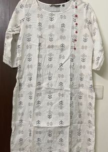 White Print Kurta