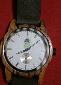 Leather Hampton Tense Wooden Watch