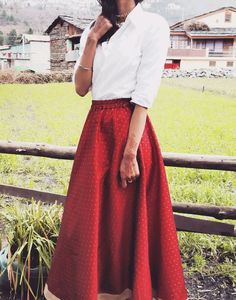 Maroon Ethnic Skirt With Latkan