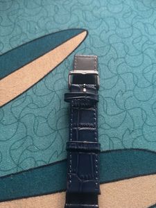 Dark Blue genuine Leather Watch Strap