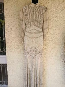 Elegant fully Beaded high neck Gown