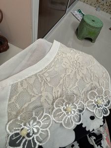 Floral Print Lace Top
