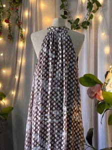 Elegant Polka Dot Maxi Dress