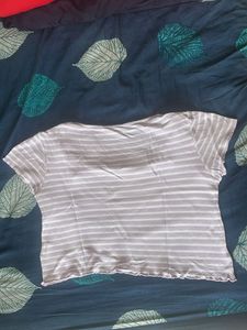 Striped Cropped Tee