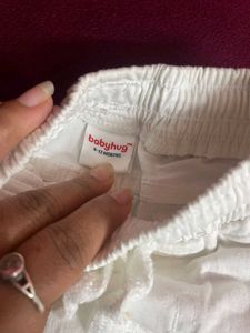 Boys White Cargo Shorts