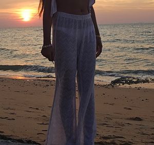 White Lace Beach Cover Up Pants