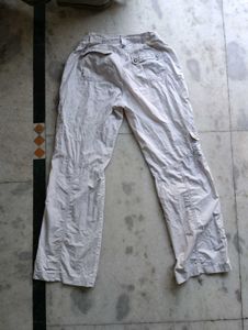 White Baggy Cargo Pants (Unisex)
