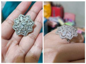 GIVA Petals Floral Silver Ring