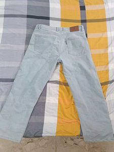 Light Blue Wide Leg Denim Jeans