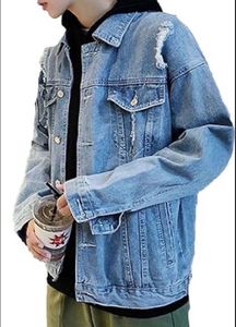 H&amp;amp;M Unisex Distressed Denim Jacket