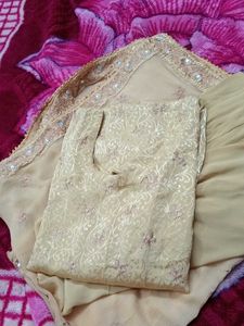 Elegant golden colour Indian suit