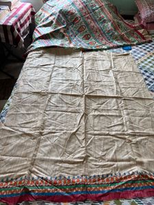 Madhubani Hand Painted Ghicha Tussar Sari
