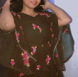 Floral Dark Green top