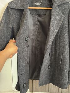 Gray Double-Breasted Coat