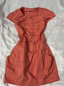 peach mini dress