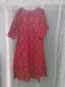 Red Kurta Pant Set