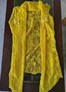 Combo of 2 Stylish Shrug Red And Yellow
