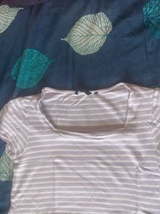 Striped Cropped Tee