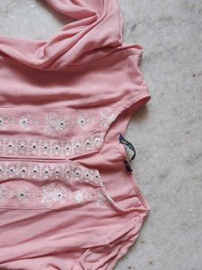 Pink Embroidered Kurta Set