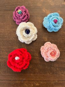 Crochet Flower Clip