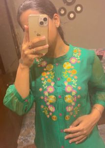 Emerald Green Embroidered set
