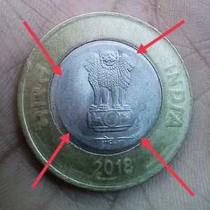 Extra Metal Error 10 Rupees Coin 🪙 on Both side