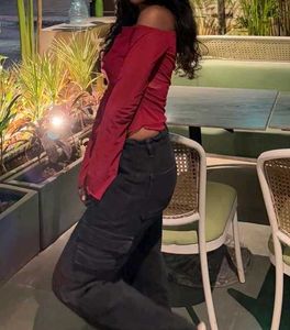 Red Off-Shoulder Top