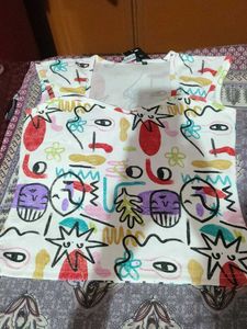 Abstract Graphic Print Tee
