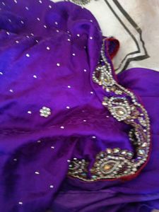 ready to wear Purple Saree