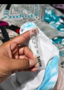 Blue Tie-Dye Bandeau Top